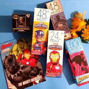 6PC Marvel and DC Super Heroes Puzzles and More